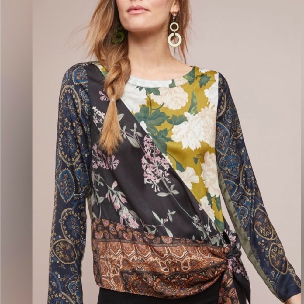 Anthropologie Patchwork Women's Blouse